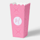 Light Pink Squiggly Squares Personalized Popcorn フェイバーボックス (正面)