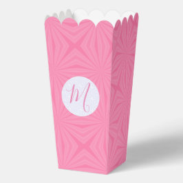 Light Pink Squiggly Squares Personalized Popcorn フェイバーボックス