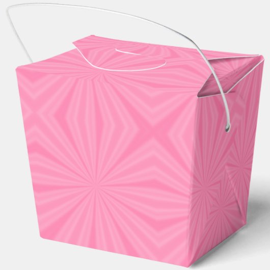 Light Pink Squiggly Squares Personalized Take Out フェイバーボックス (裏面)