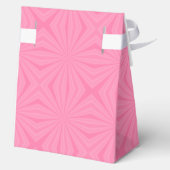 Light Pink Squiggly Squares Personalized Tent フェイバーボックス (裏面)