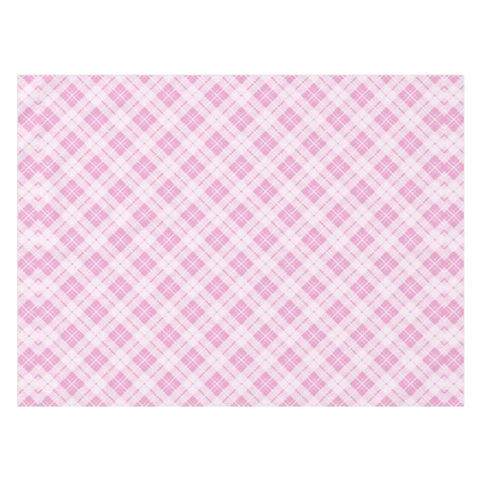Light pink tartan Christmas holidays pattern テーブルクロス (正面(横))