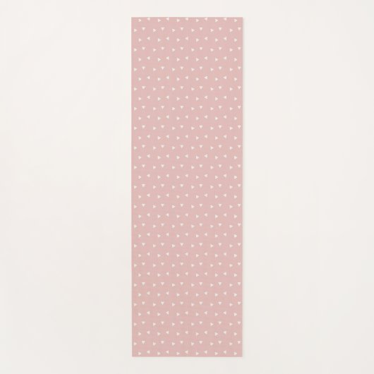 Light Pink Triangles Pattern Yoga Mat ヨガマット (正面)
