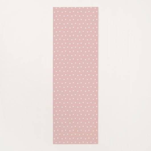 Light Pink Triangles Pattern Yoga Mat ヨガマット (裏面)