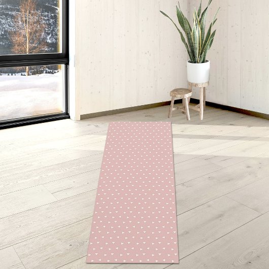 Light Pink Triangles Pattern Yoga Mat ヨガマット