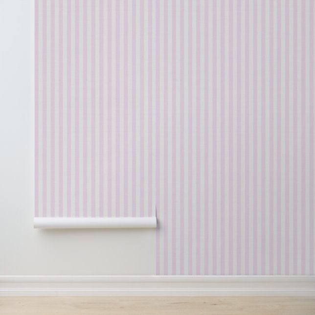 Light Pink Vertical Stripes Linen Texture Coastal 壁紙 (アプリケーション)