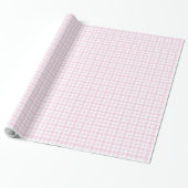 Light Pink & White Plaid 50th Birthday Gift Wrap ラッピングペーパー (アンロールド)