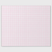 Light Pink & White Plaid 50th Birthday Gift Wrap ラッピングペーパー (フラット)