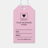 Light Pink Your Logo Social Media Price ギフトタグ (正面)