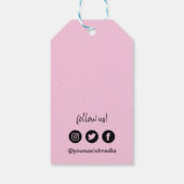 Light Pink Your Logo Social Media Price ギフトタグ (裏面)
