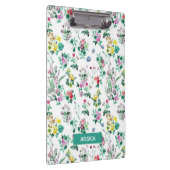 Light Pretty Summer Floral Personalised クリップボード (右)