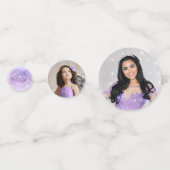 Light Purple and Silver Elegant Photo コンフェッティ (正面)