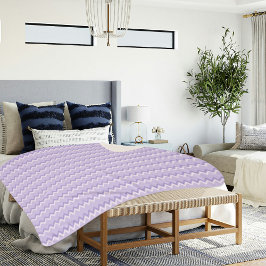 Light Purple Chevron Pattern Sherpa Blanket シェルパブランケット