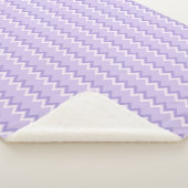 Light Purple Chevron Pattern Sherpa Blanket シェルパブランケット (3/4)
