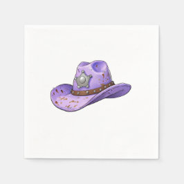 Light Purple Cowgirl Hat スタンダードカクテルナプキン