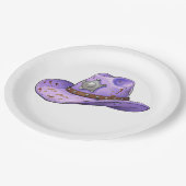 Light Purple Cowgirl Hat ペーパープレート (アングル)