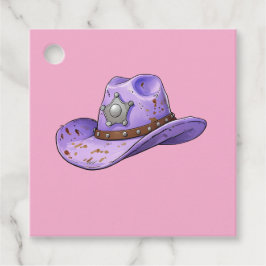 Light Purple Cowgirl Hat-Pink Background フェイバータグ