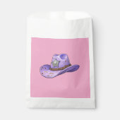 Light Purple Cowgirl Hat-Pink Background フェイバーバッグ (正面)