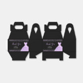 Light Purple Dress Faux Glitter Quinceanera フェイバーボックス (折り畳みなし)