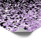 Light Purple Dress Faux Glitter Sweet 16 Welcome ポスター (角)