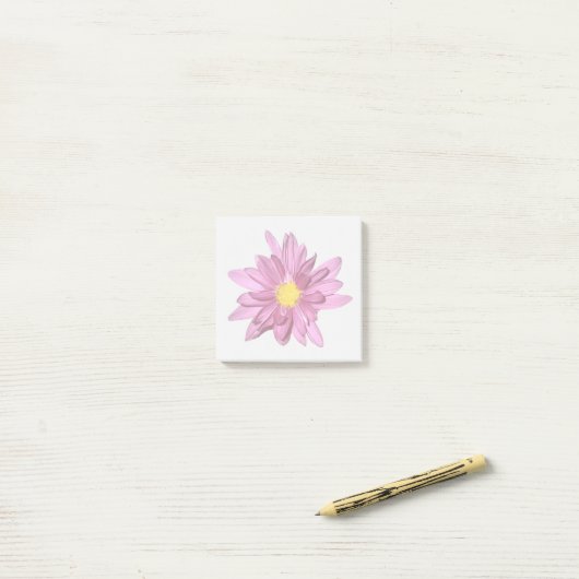 Light Purple Gerbera Sticky Notes ポストイット (デスク上)