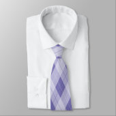 Light Purple Lilac Argyle Plaid Diamond Gentlemens ネクタイ (タイ)