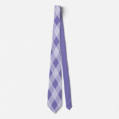 Light Purple Lilac Argyle Plaid Diamond Gentlemens ネクタイ (正面)
