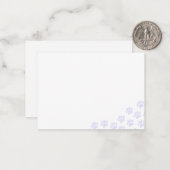 Light Purple Puppy Paw Prints  ノートカード (正面/裏面インサイチュ)