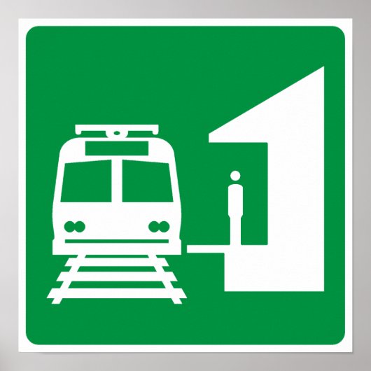 Light Rail Station Highway標識 ポスター (正面)