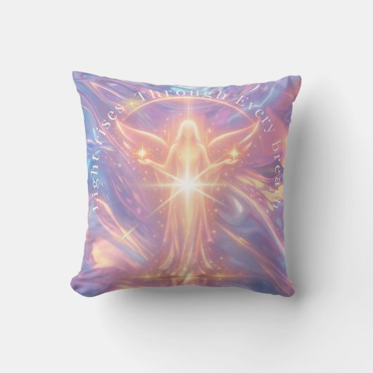 Light Rises Through Every Breath Pillow – Celestia クッション (正面)