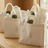 Light Rose Monogram Custom Wedding Welcome Bag ミニトートバッグ