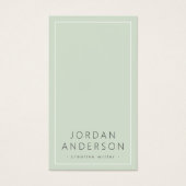 Light sageグリーンロゴのソーシャルメディアの名刺 (正面)