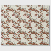 Light sage green Red Peppercorns gift wrapping ラッピングペーパー (フラット)