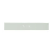 Light Sage Green Serif Monogram 結婚 with Line's 招待状ベリーバンド (フラット)