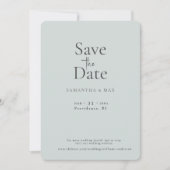 Light Sage The Two of Us B/W Photo Save the Date セーブザデート (正面)