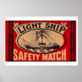 Light Ship - Matchbox Print - Sweden Wall Art ポスター (正面)