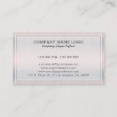 Light silver-gray metallic background 名刺 (裏面)