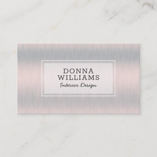 Light silver-gray metallic background 名刺 (正面)