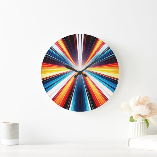 Light Speed Stripes Art ラージ壁時計 (ホーム)