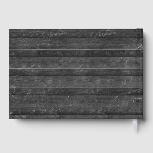 Light String On Dark Gray Wood Wedding  ゲストブック (裏面)