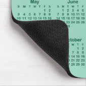 Light Teal and Hunter Green 2026 Calendar マウスパッド (コーナー)