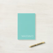 Light Teal Trendy Modern Minimalist Chic Name ポストイット (デスク上)