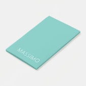 Light Teal Trendy Modern Minimalist Chic Name ポストイット (アングル)
