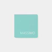 Light Teal Trendy Modern Minimalist Chic Name ポストイット (正面)