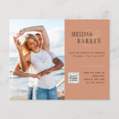 Light Terracotta写真結婚の日救付QRコード (正面)