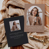 Light Terracotta | Classic Arch Photo Graduation A 案内状