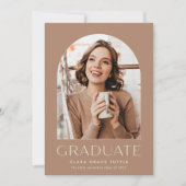Light Terracotta | Classic Arch Photo Graduation A 案内状 (正面)