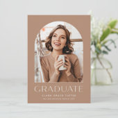 Light Terracotta | Classic Arch Photo Graduation A 案内状 (スタンド正面)