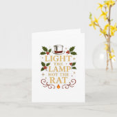 Light The Lamp Not The Rat Funny Christmas Matchin カード (黄色い花)
