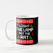 Light The Lamp Not The Rat Funny Christmas Matchin コーヒーマグカップ (左)