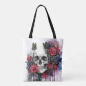 Light the Legacy – Gothic Skull & Rose Tote Bag トートバッグ (裏面)